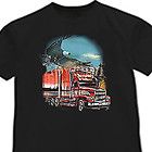 Tshirt King Of The Road American Trucker Big Rig 18 Wheeler Ride Stop
