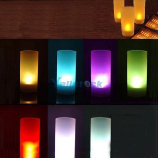 New LED electronic candle light color change sensor flicker flameless