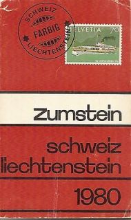 book Zumstein Schweiz Liechenstein 1980 Softcover Stamp Catalog German
