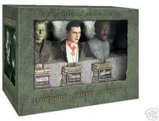 THE MONSTER LEGACY 14 DVD BOX + 3 Sideshow BUSTS FRANKENSTEIN