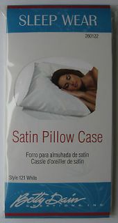 Betty Dain Satin Pillow Case #121 Standard White Soft, Sensuous Satin
