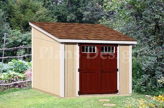 10 x 10 Deluxe Shed DIY Plans Lean To #D1010L, Material List