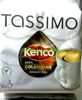 CUPS, TASSIMO   KENCO COLOMBIAN COFFEE, T DISCS   FREE POSTAGE IN UK