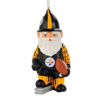 Pittsburgh Steelers Thematic Garden Gnome Christmas Tree Ornament