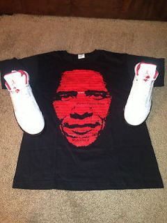 BHM Black History Month Shirts OBAMA Bred Black RED Spizike concords