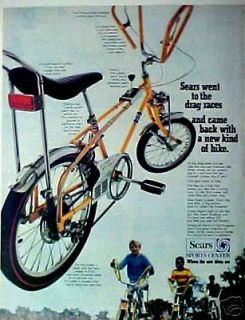 1968  Screamer Bicycle Butterfly Bars Boys Bike Print AD