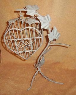 Decorative Tan Metal Bird Cage with Stand, Decorative Heart Birdcage