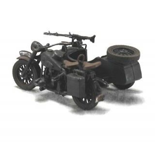 Built 1/35 Scale Model Kit German Motorcycle w Sidecar Bike WWII