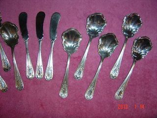 Benedict Silverplate FAIRFAX Butter Sugar small spreaders 8 shell