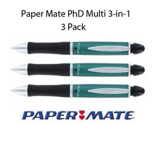 Papermate PhD 3 in 1 Multi Pen   3 pack   GREAT VALUE