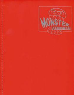 MATTE RED Yugioh Monster Binder 4 POCKET card Protector BRAND NEW!