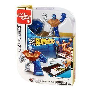 WWE Rumblers Apptivity Rey Mysterio Figure iPad Game Toy Boys Kids