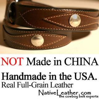 BIG Leather Western BUFFALO INDIAN HEAD NICKEL Belt 621