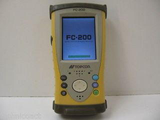 TOPCON FC 200 DATA COLLECTOR FOR SURVEYING, ONE MONTH FREE WARRANTY