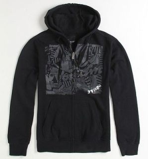 Volcom Stone Squaredance Mens Black Zip Hoodie Sweatshirt Jacket New