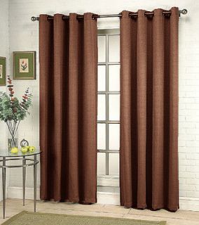 Panels Grommet Brown Window Covering Curtain Drapes New 52X63 each