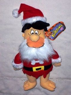 RARE 21 Fred Flintstone in Santa Costume Plush Doll Birthday Gift Toy