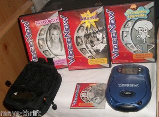 VIDEONOW PERSONAL VIDEO PLAYER BLUE WITH FOUR DISC