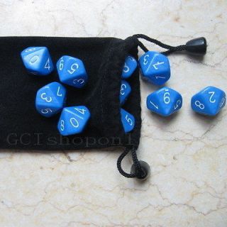 10 pcs 10 Sided D10 RPG D&D Gaming Game Dice D20 WoD