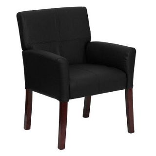 Black leather reception dining chair suitable for restaurant home and