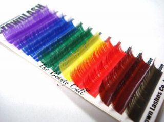 Crown Mink Color Rainbow Lash C Curl .15/.20mm Eyelash Extension