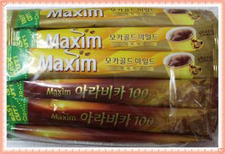 20 sticks(Maxim Mocha Gold Mild 10ea + Arabica100 coffee Mix 10ea