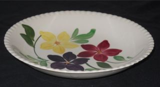 Blue Ridge Red, Purple & Yellow Flowers Shallow Coupe Soup Bowl