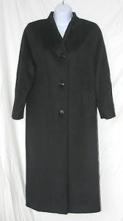 Womens Kristen Blake size petite 4 4p wool coat jacket black trench