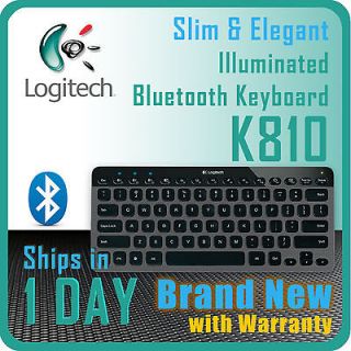 * Logitech K810 Bluetooth Illuminated Rechargeable Wireless Keyboard