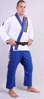 White & Blue VULKAN Pro Light Jiu Jitsu Gi Size A1 BJJ