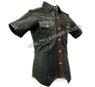 Police Shirt With Coloured Piping Uniform Fancy Costume Bluff Gay