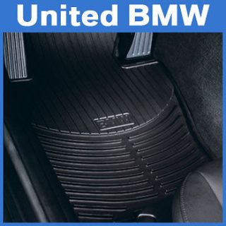 BMW All Weather Front Rubber Floor Mats X5 (2000 2006)   Black (Fits