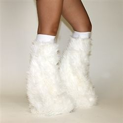 Leg Warmers RAVE Fluffies Fuzzy Dance Club Dancewear Legwarmers Boots