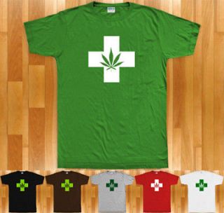 WEED CROSS T SHIRT   420 Cannabis Marijuana Pot XS 4XL