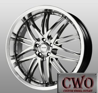 18 Silver Verde Kaos Wheels 5x120 5 Lug BMW 1 3 Series CTS GTO Camaro