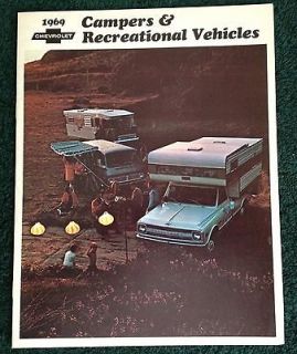 1969 Chevrolet Trucks Campers and RV Brochure  Nice 