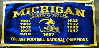 Michigan Wolverines Football National Champions Banner 