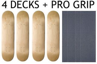BLANK Skateboard DECKS Deck 8 in (8.0) NATURAL INCLUDES PRO GRIPTAPE