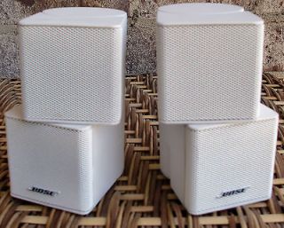 Set of 2 Bose Jewel Double Cube Speakers White