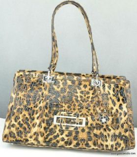 Free SH BNWT GUESS Handbag Ladies Bourgeois Hobo Bag Leopard New