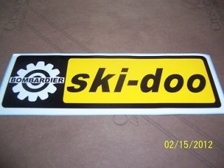 NEW Yellow, Black and White Vinyl) BOMBARDIER ski doo STICKER