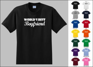 Worlds Best Boyfriend Relationship Couples Sweet Funny T shirt