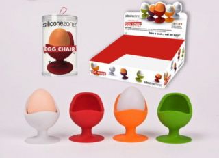 SILICONE ZONE SOFT BOILED EGG CHAIR CUP   UNBREAKABLE   SUCTION