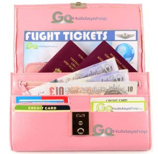 Family Berry Travel Wallet Document Passport Holder Organiser Lockable