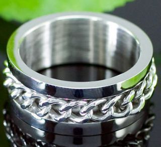 Gothic Chain Links Stainless Steel Ring R119