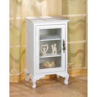 White Display Case Cabinet with Glass Door New Cases Free Ship