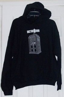 DOCTOR WHO Logo Phone Booth High Quality Pullover HOODIE w/ Front