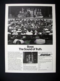 Bose 802 Speakers Christian group Truth 1979 print Ad