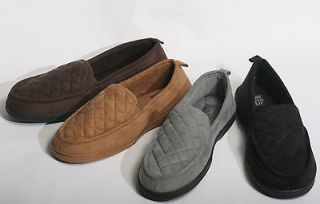 New Mens Faux Suede House Slippers with Cross Stitching/ Shoes
