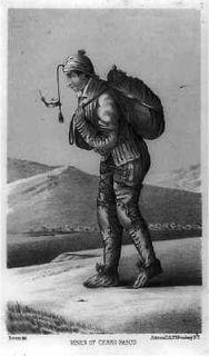 Photo Miner of Cerro de Pasco,Peru,South America,man carrying bag on